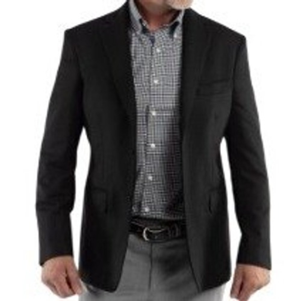 VTG‎ David Donahue Loro Piana 100% Wool Black Blazer Size 44 Long